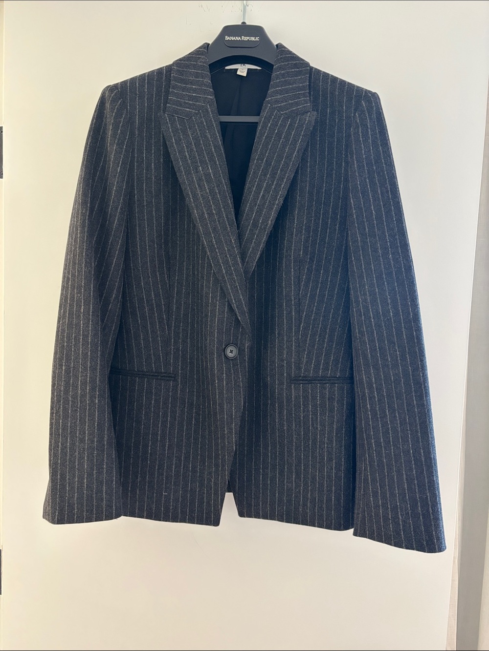 Banana Republic Charcoal Pinstripe Blazer